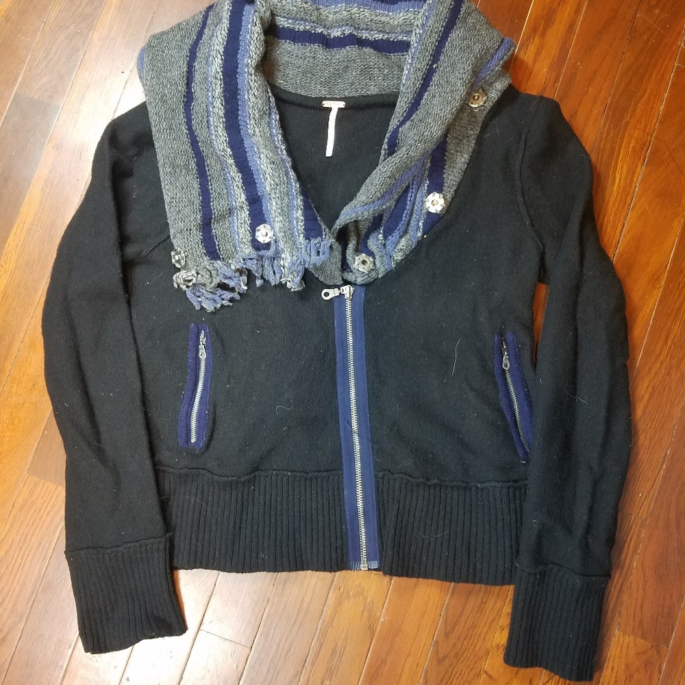 Free people zip cardigan sweater